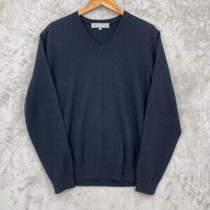 Neiman Marcus Cloud Cashmere Black V-Neck Pullover Sweater Classic Luxe